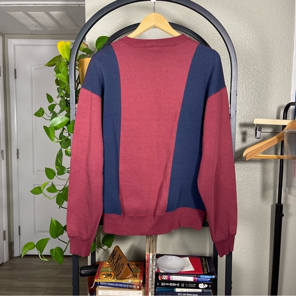 Vintage Russell Athletic Crewneck Sweatshirt Y2K Colorblock Large Athleisure USA - Picture 5 of 7